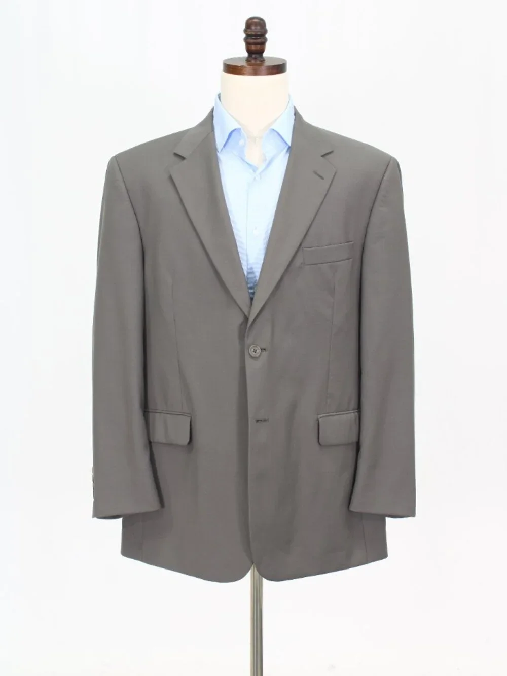 Stafford 44R 38x29 Gray Full Suit 2-Button Solid R937